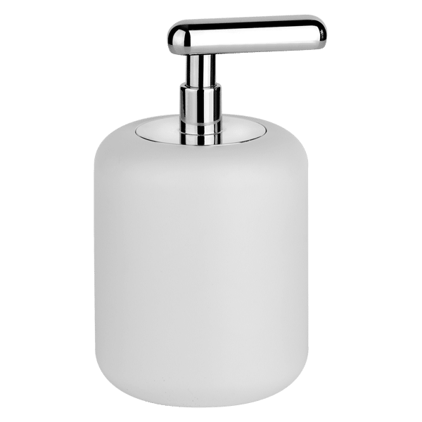 Distributeur de savon Gessi Goccia blanc finitions chromée