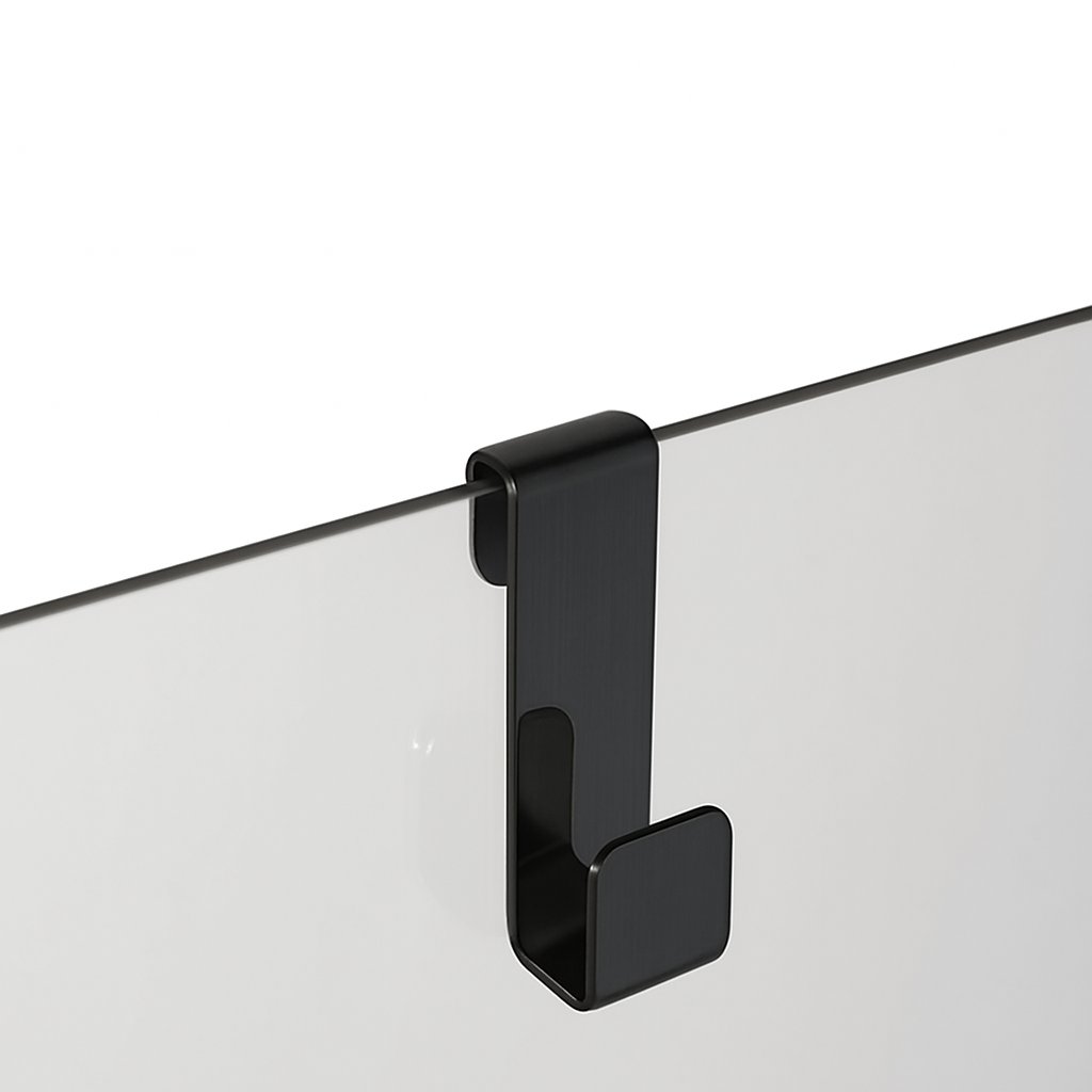 Mini crochet de paroi de douche de la marque Treesseci - collection Appy and Griglie - CFS Polished Satin Black Nickel