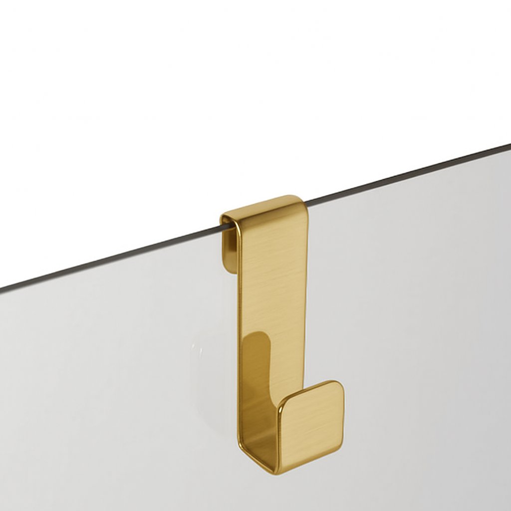 Mini crochet de paroi de douche de la marque Treesseci - collection Appy and Griglie - LX Matt Satin Brass