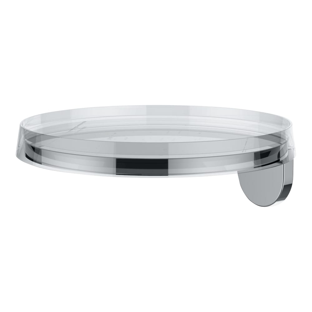 Tablette murale Kartell.Laufen avec disque plastique transparent cristal