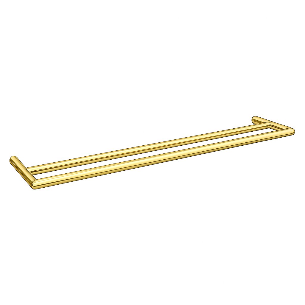 Barre porte-serviette de 60 cm de la marque Treesseci - collection Guy and Guy+ - OL Polished Brass
