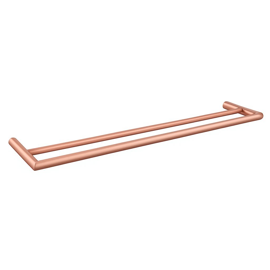 Barre porte-serviette de 60 cm de la marque Treesseci - collection Guy and Guy+ - GDRM Matt Pink Gold