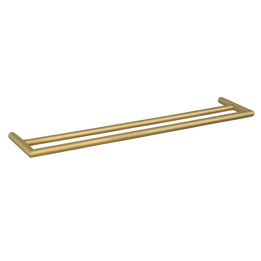 Barre porte-serviette de 60 cm de la marque Treesseci - collection Guy and Guy+ - LX Matt Satin Brass