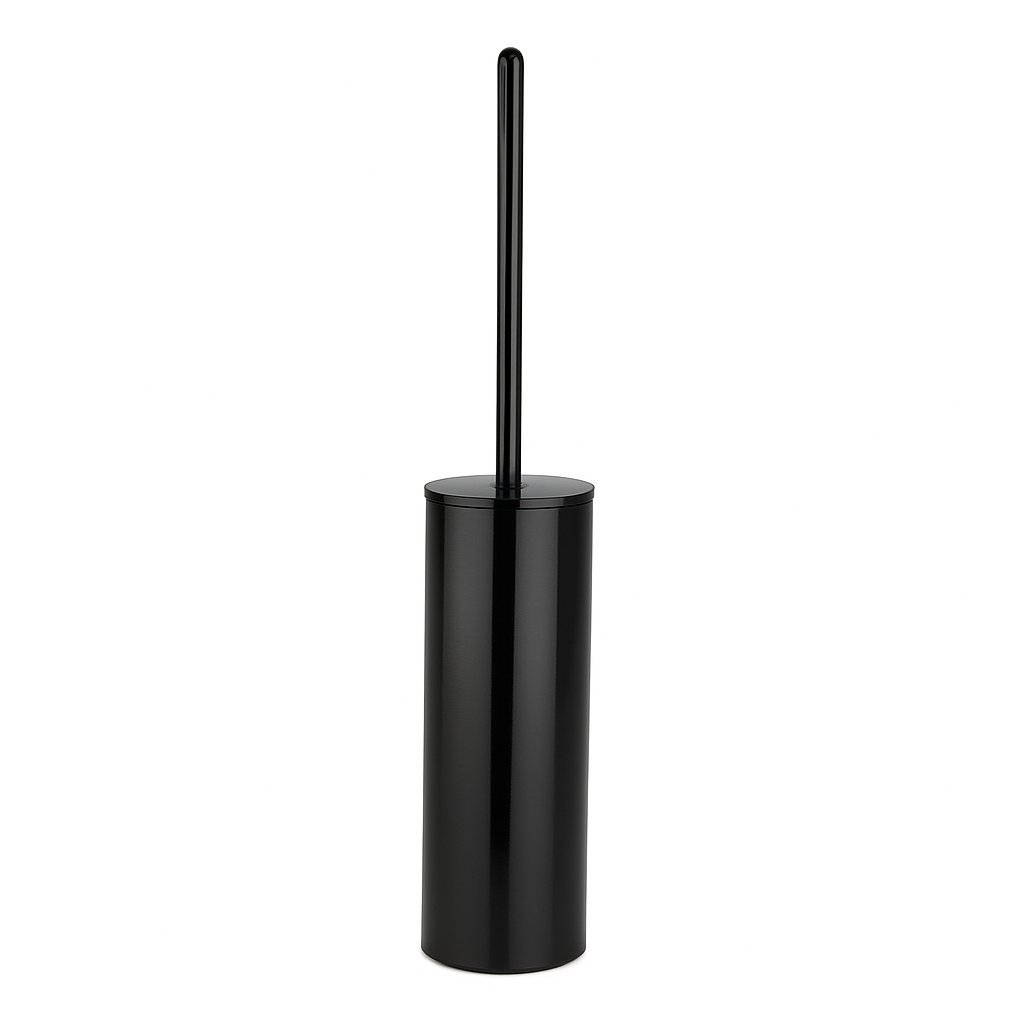 Porte brosse toilettes de la marque Treesseci - collection Guy and Guy+ - CFS Polished Satin Black Nickel