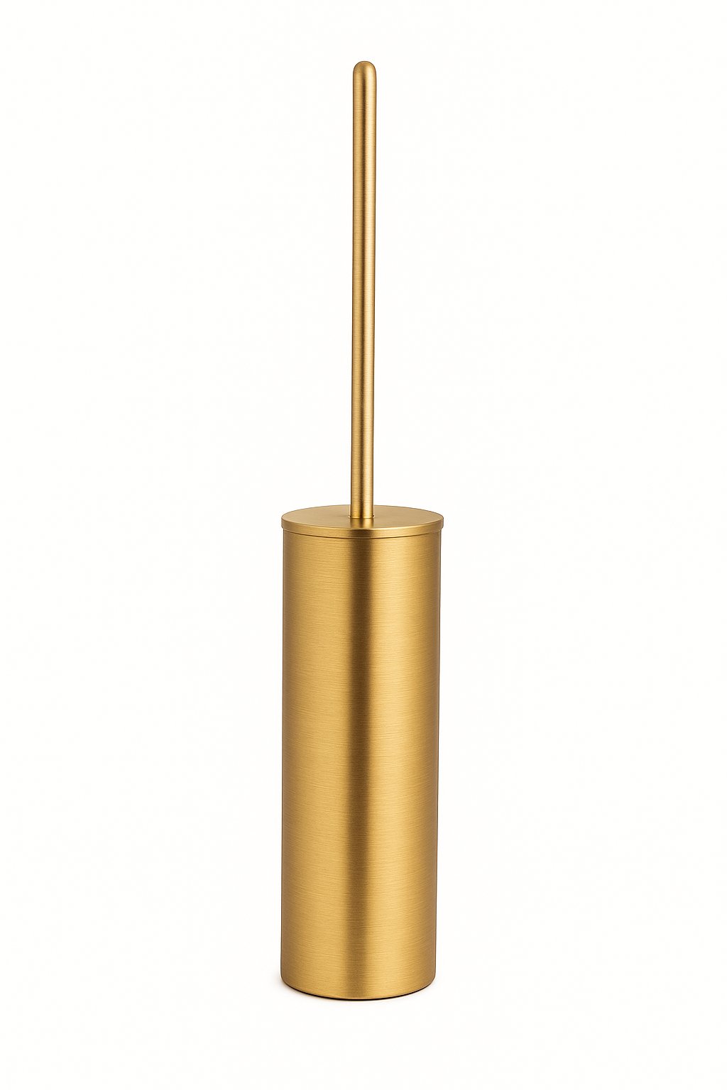 Porte brosse toilettes de la marque Treesseci - collection Guy and Guy+ - LX Matt Satin Brass
