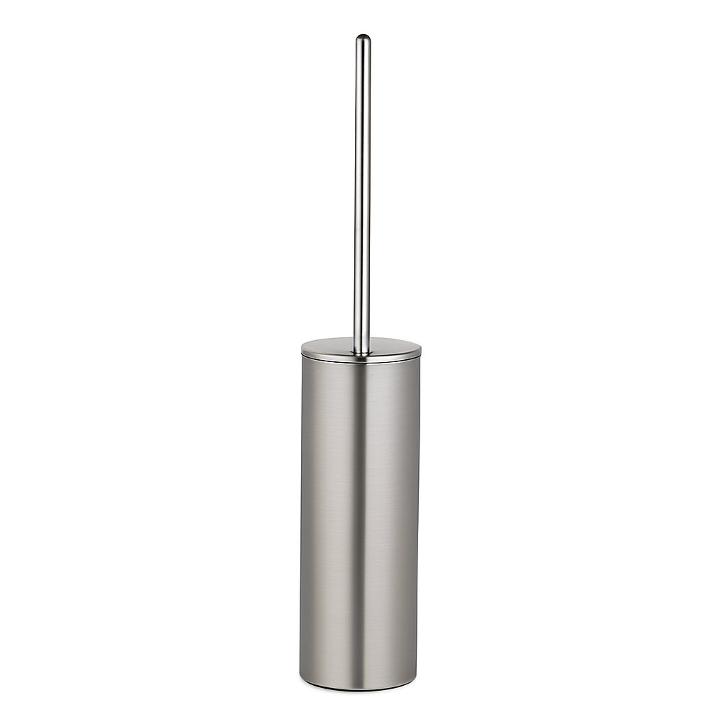 Porte brosse toilettes de la marque Treesseci - collection Guy and Guy+ - NK Polished Satin Nickel