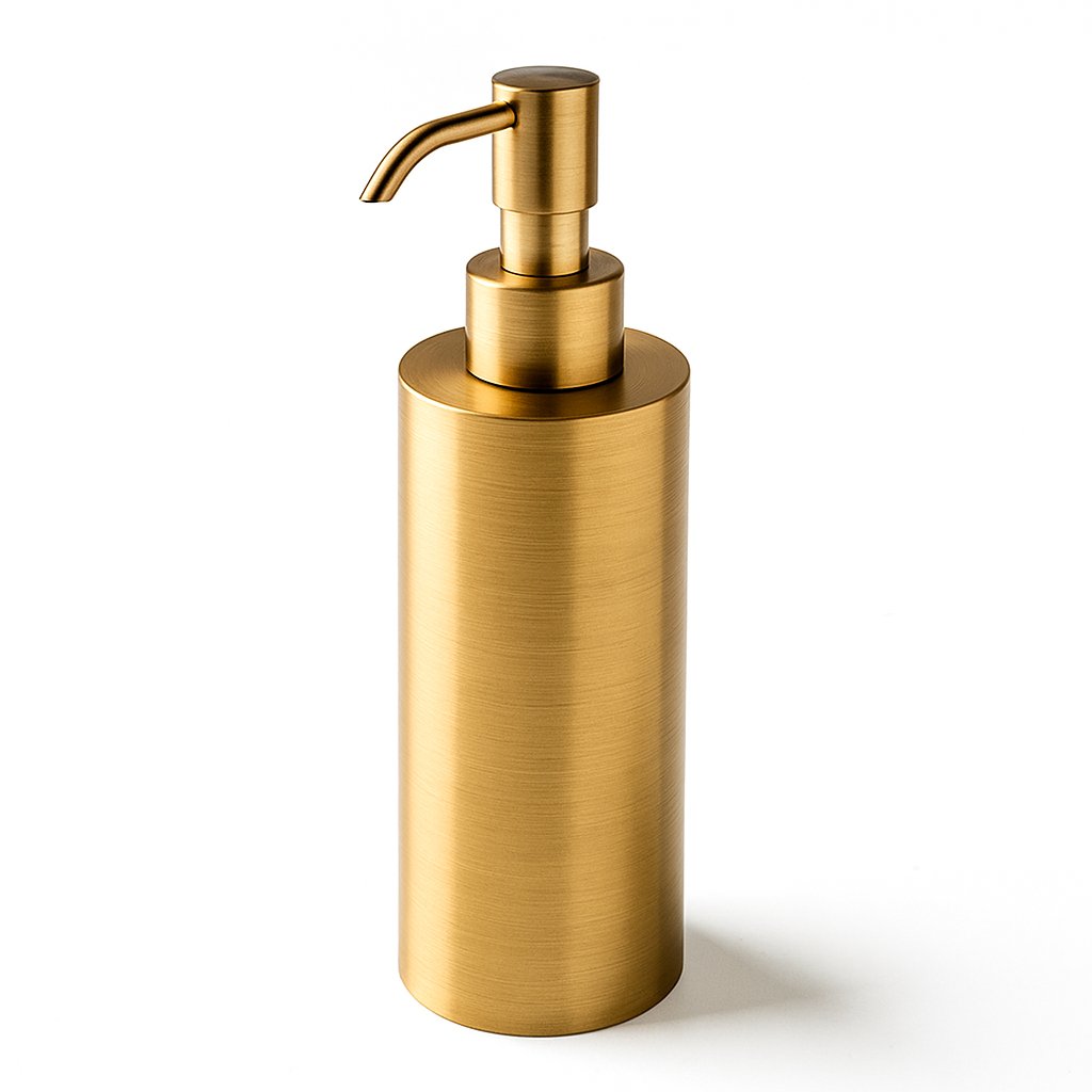 Distributeur de savon de la marque Treesseci - collection Metal Tonda - OL Polished Brass