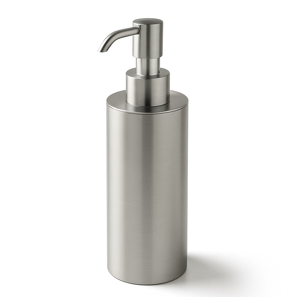 Distributeur de savon de la marque Treesseci - collection Metal Tonda - NK Polished Satin Nickel