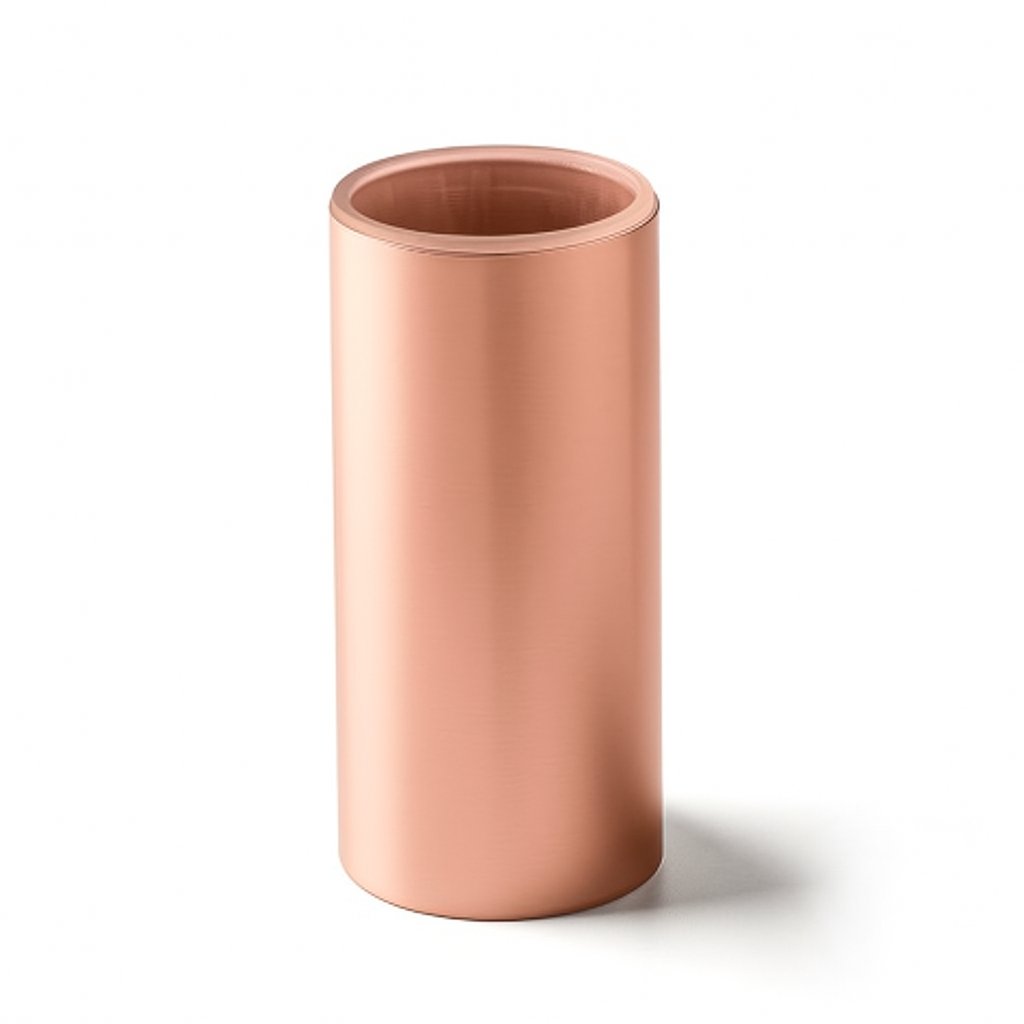 Porte brosse à dents de la marque Treesseci - collection Metal Tonda - GDRM Matt Pink Gold