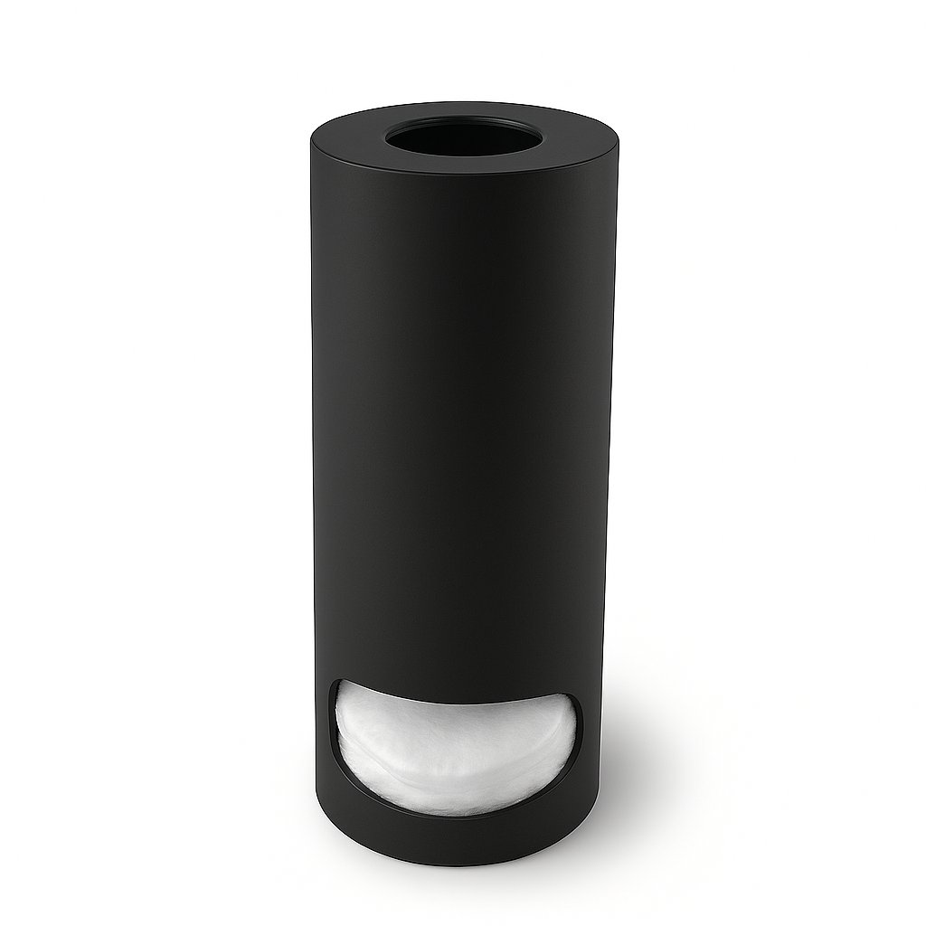 Distributeur de cotons de marque Treesseci, collection Metal Tonda - NO Matt Black
