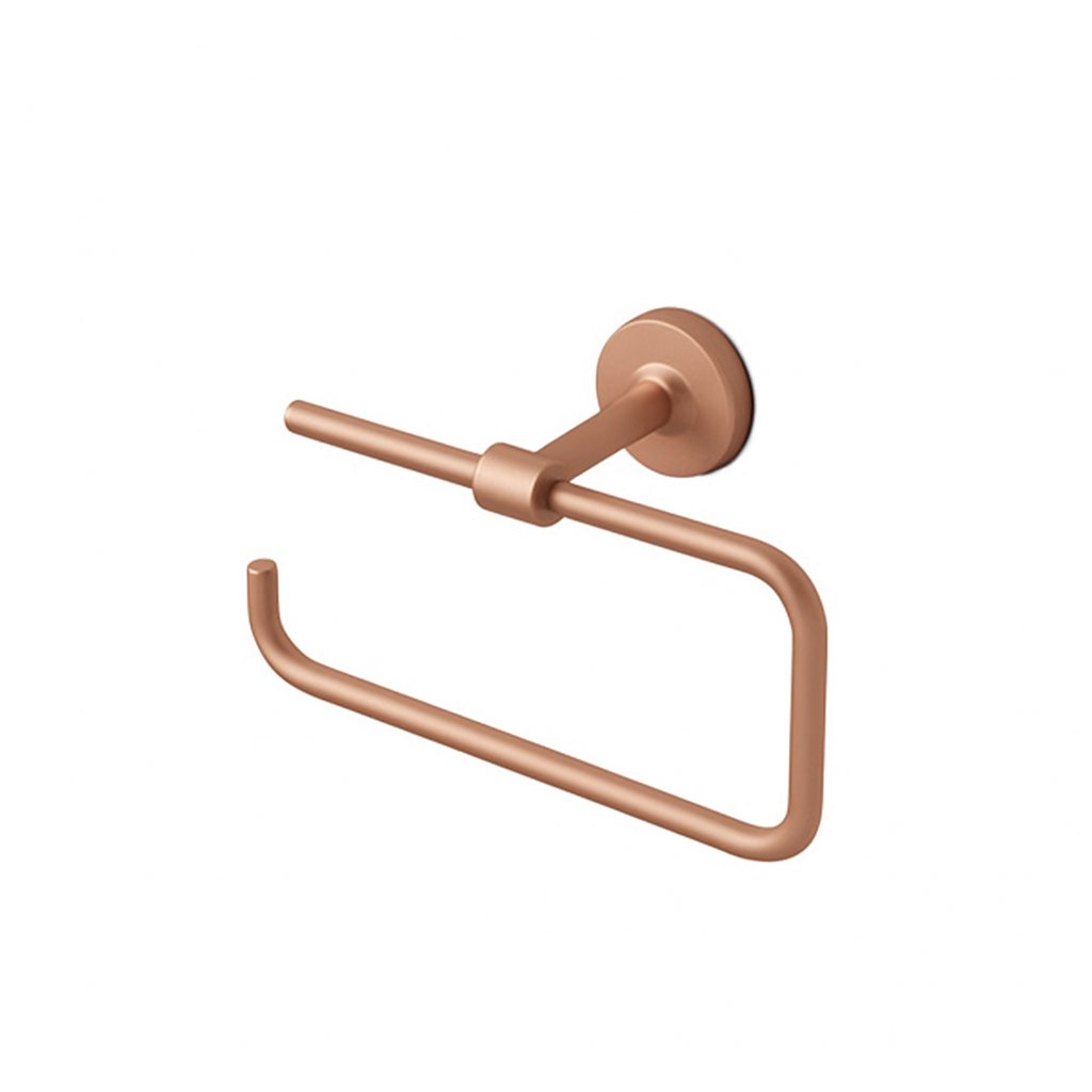 Dérouleur de papier toilette côté gauche de la marque Treesseci - collection Mini - GDRM Matt Pink Gold