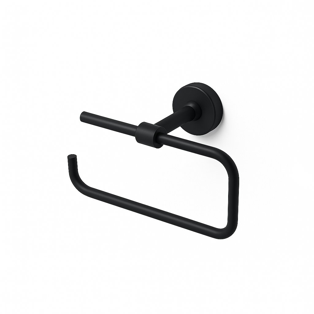 Dérouleur de papier toilette côté gauche de la marque Treesseci - collection Mini - NO Matt Black