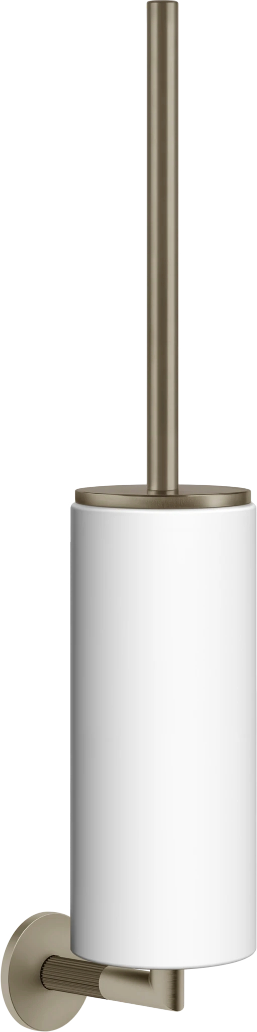 Porte brosse WC Gessi Finox Brushed Nickel / Blanc