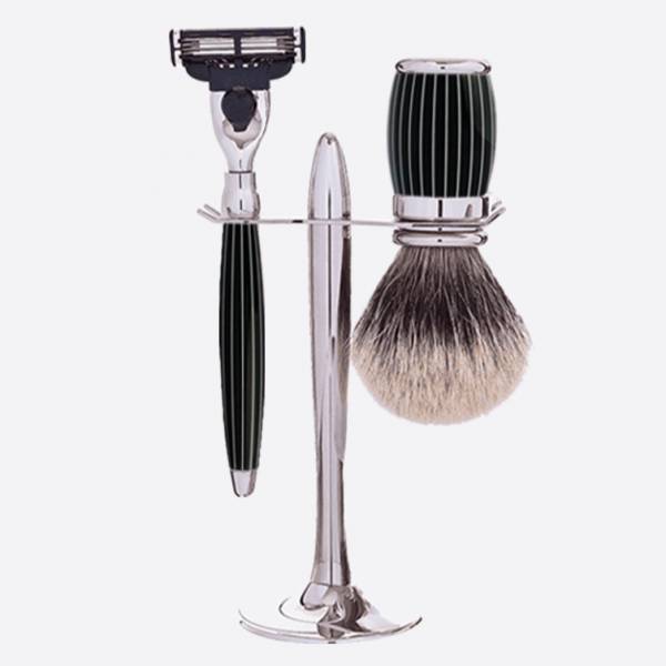 Set Prestige Retro en laque 3 pièces (rasoir