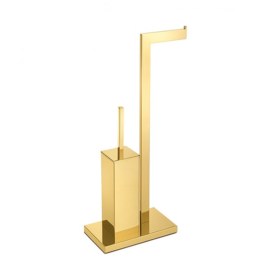 Serviteur papier toilette + Porte brosse WC carré Treesseci