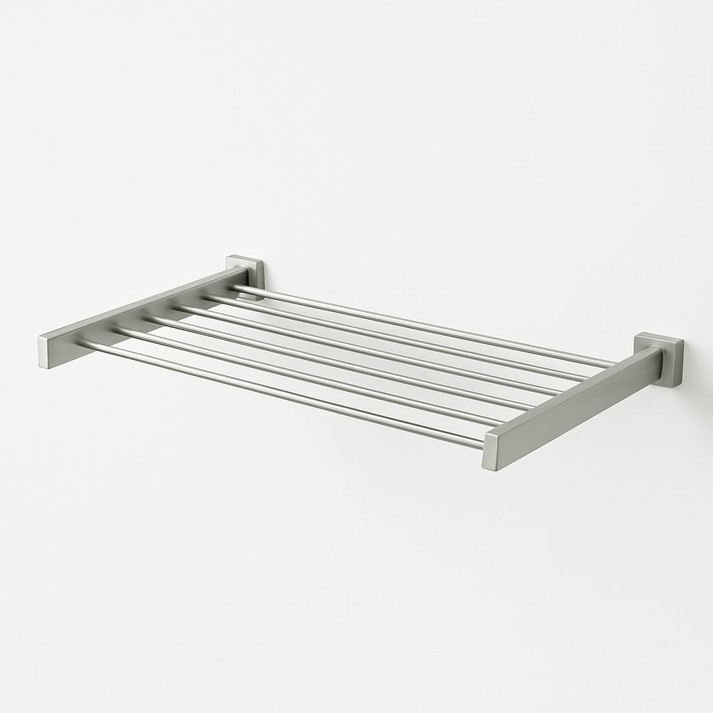 Rack porte serviette de la marque Treesseci - collection Appy and Griglie - NK Polished Satin Nickel