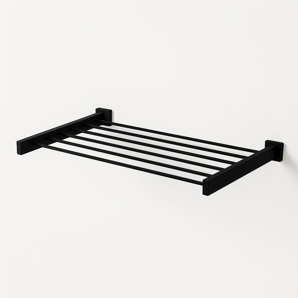 Rack porte serviette de la marque Treesseci - collection Appy and Griglie - NO Matt Black