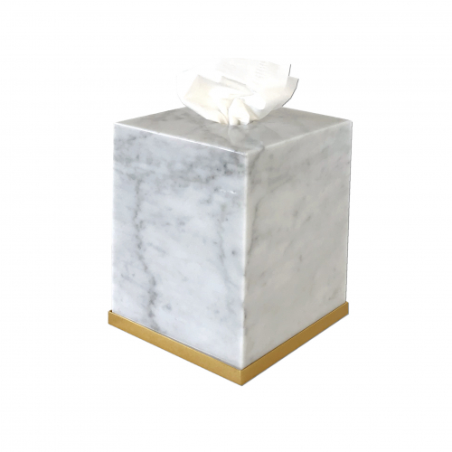 Porte mouchoirs carré Treesseci Elégance marble Carraca