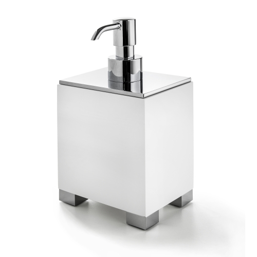 Distributeur de savon en solid surface blanc