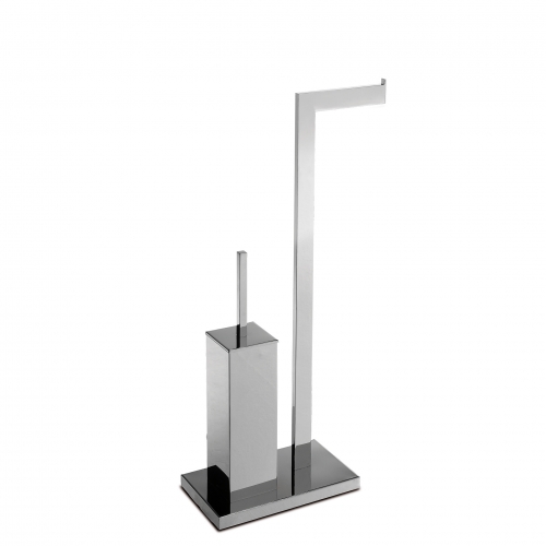 Serviteur papier toilette + Porte brosse WC carré