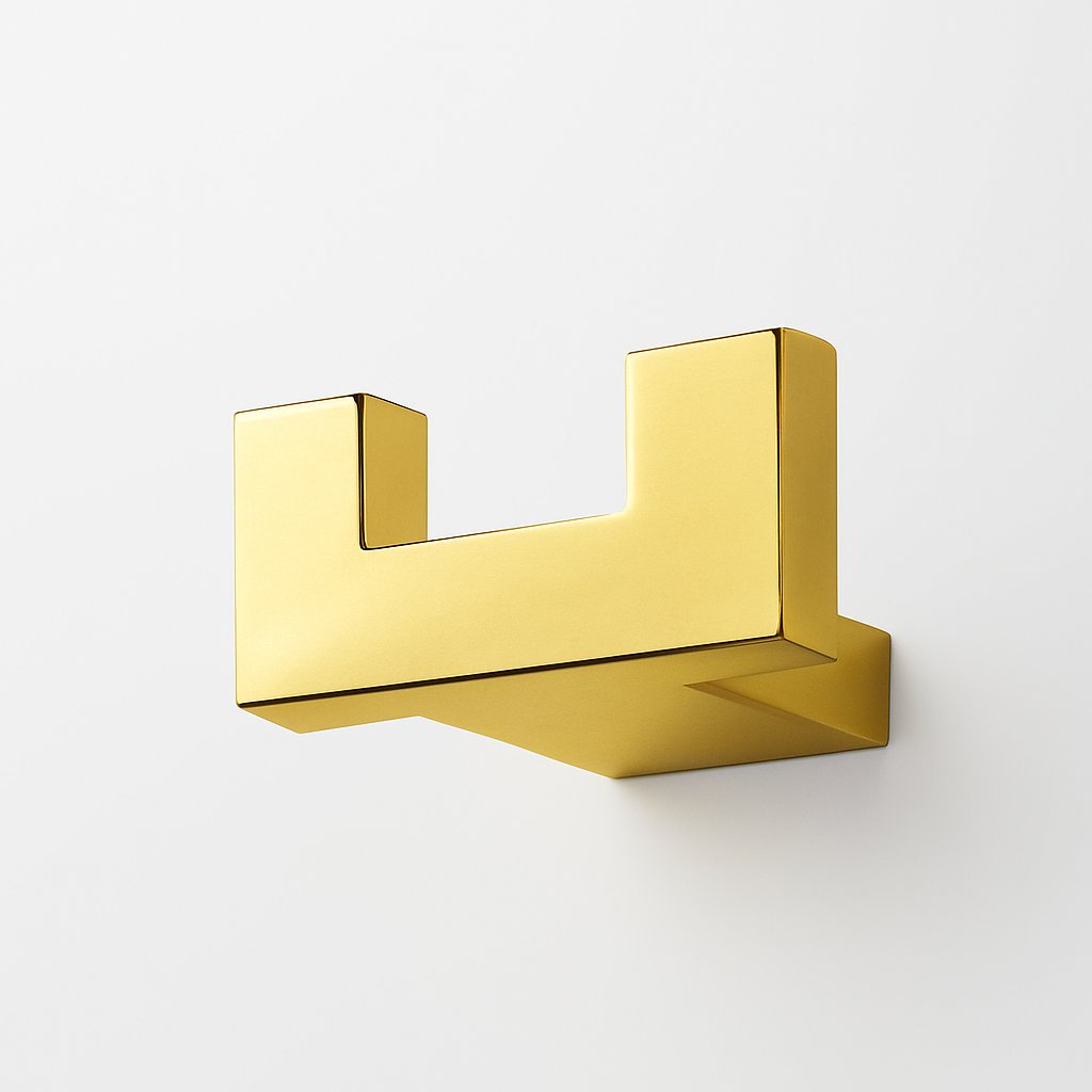 Patere double Treesseci - OL Polished Brass