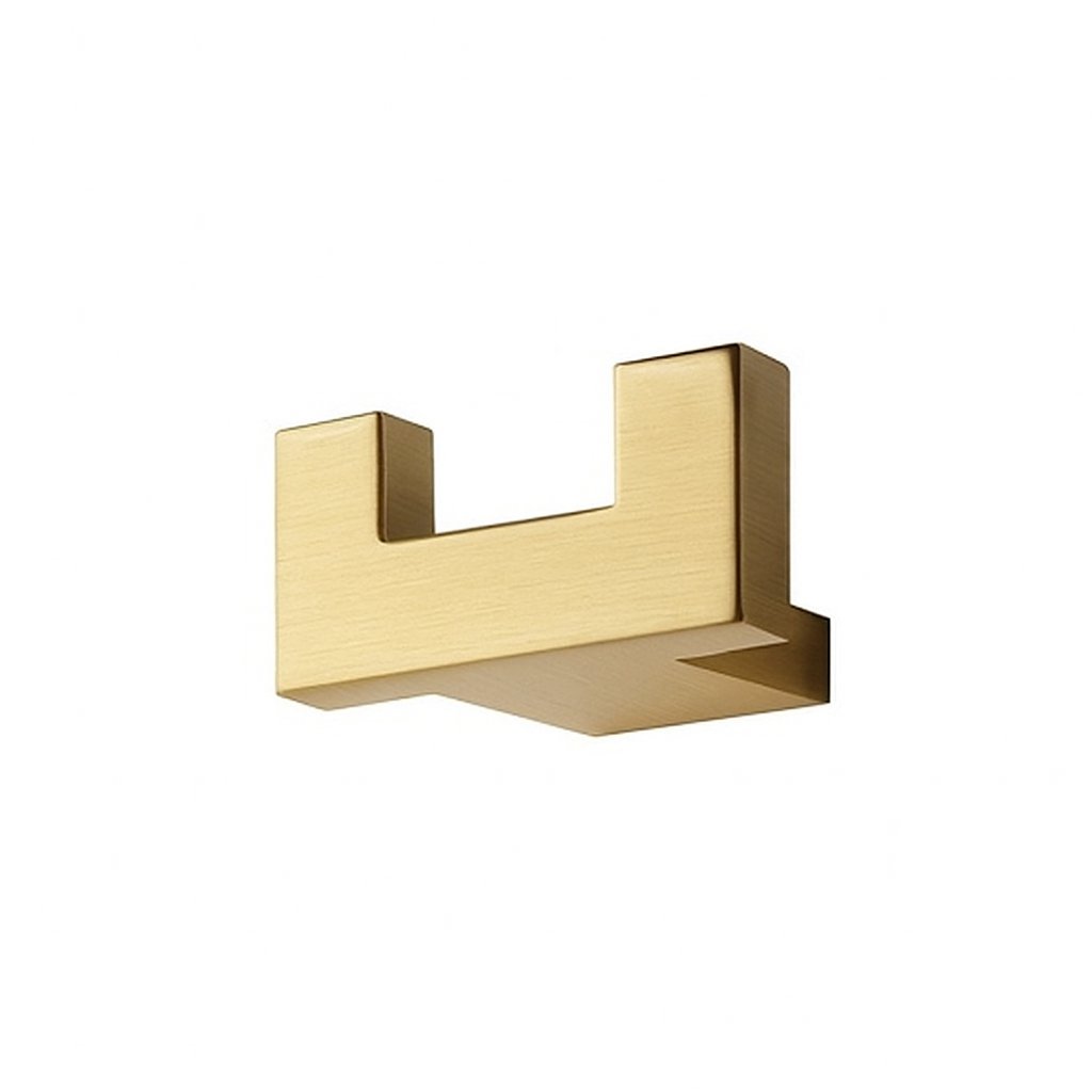 Patere double Treesseci - LX Matt Satin Brass