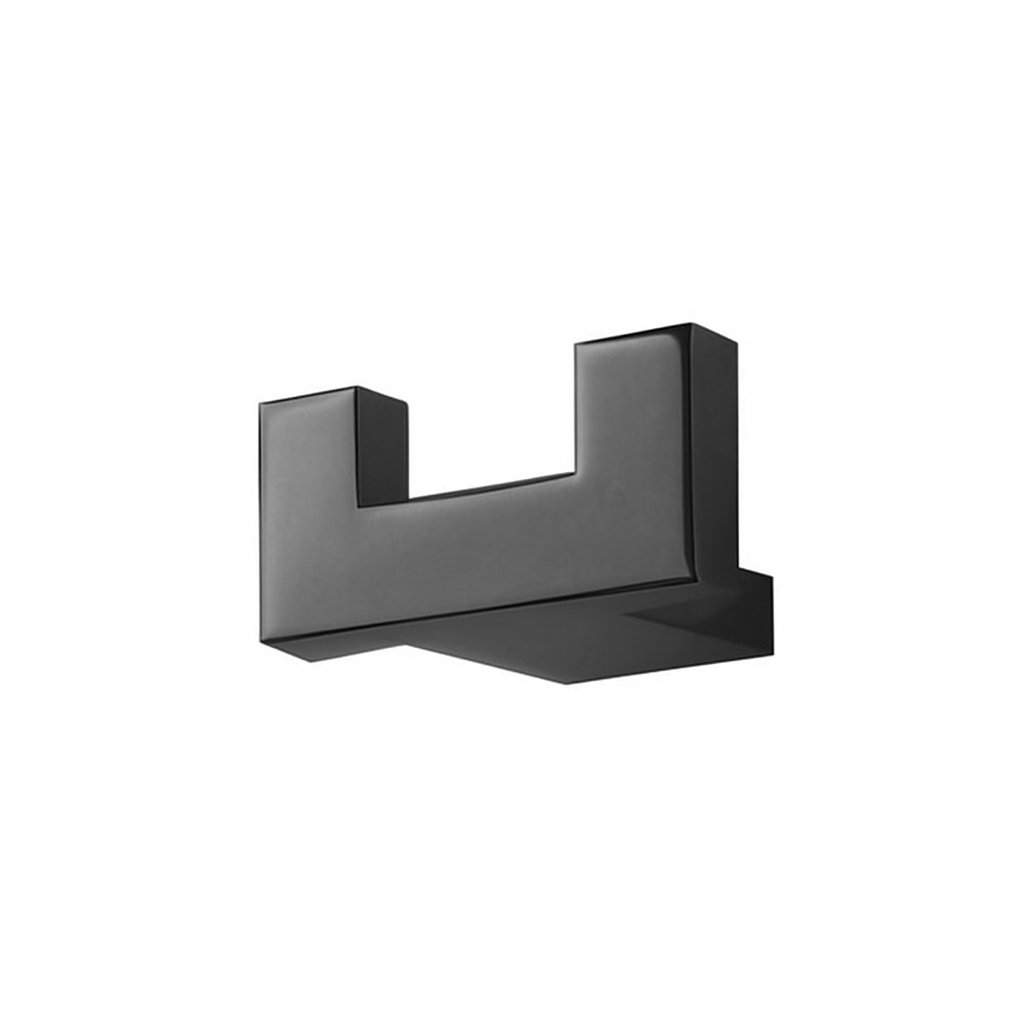 Patere double Treesseci - CFS Polished Satin Black Nickel