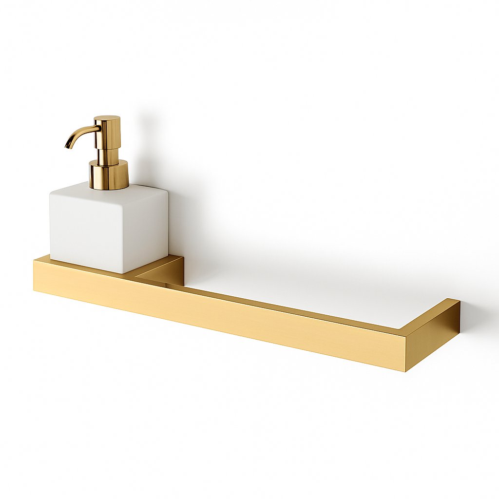 Porte-serviette + distributeur de savon côté droit Treesseci - OL Polished Brass