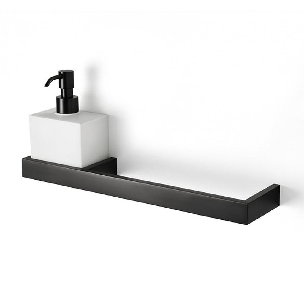 Porte-serviette + distributeur de savon côté droit Treesseci - CFS Polished Satin Black Nickel