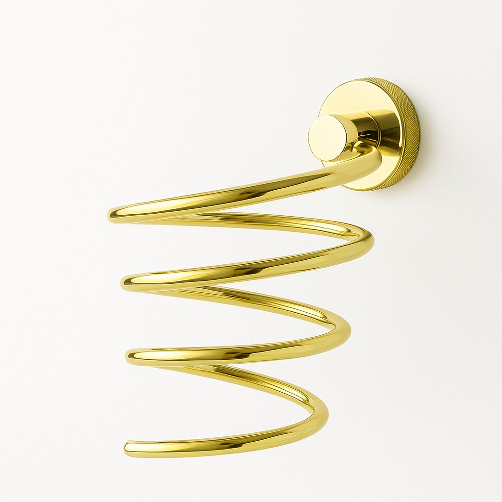 Porte sèche-cheveux de la marque Treesseci - OL Polished Brass