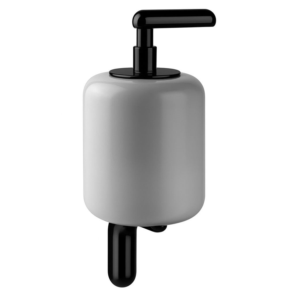 Distributeur de savon mural blanc grès Gessi-Black