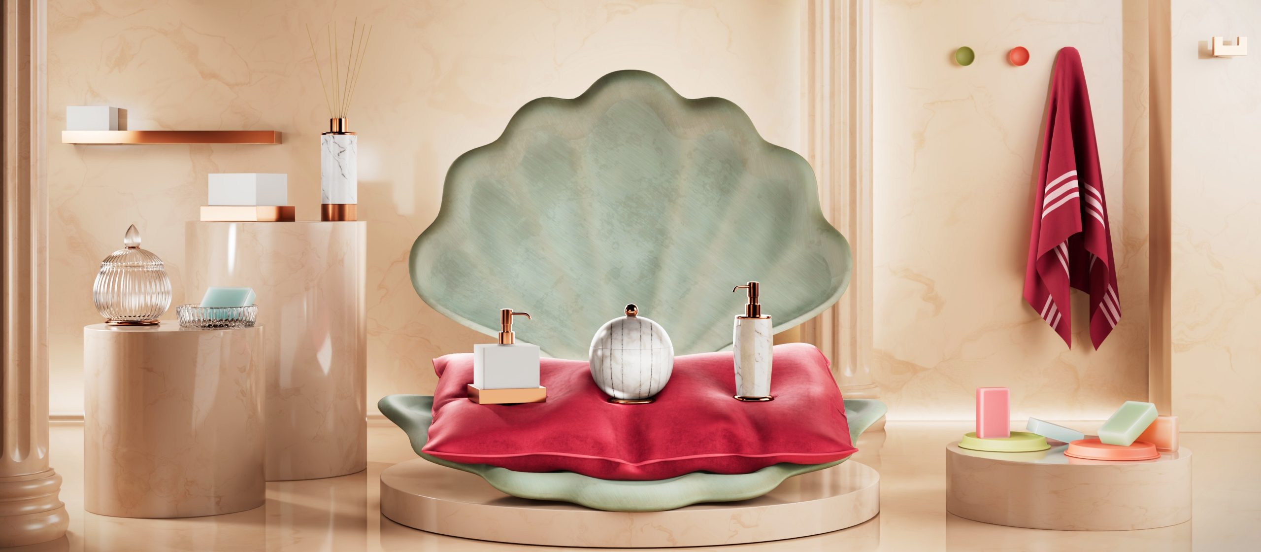 Bannière E-shop accessoires de salle de bains design et luxe | R&V